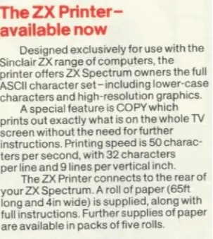 ZX Printer