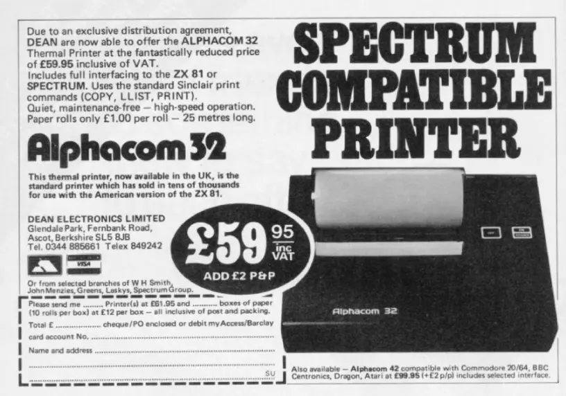 Alphacom Printer