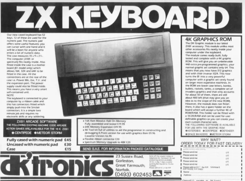 DK Tronics Keyboard