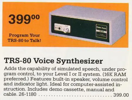 TRS-80 Voice Synthesizer